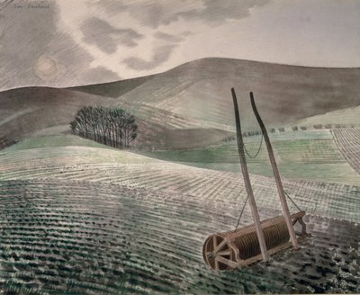 冬のダウンズ 作： Eric Ravilious